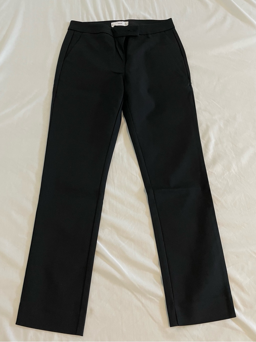 Mango Black Dress Pants with Button Closure